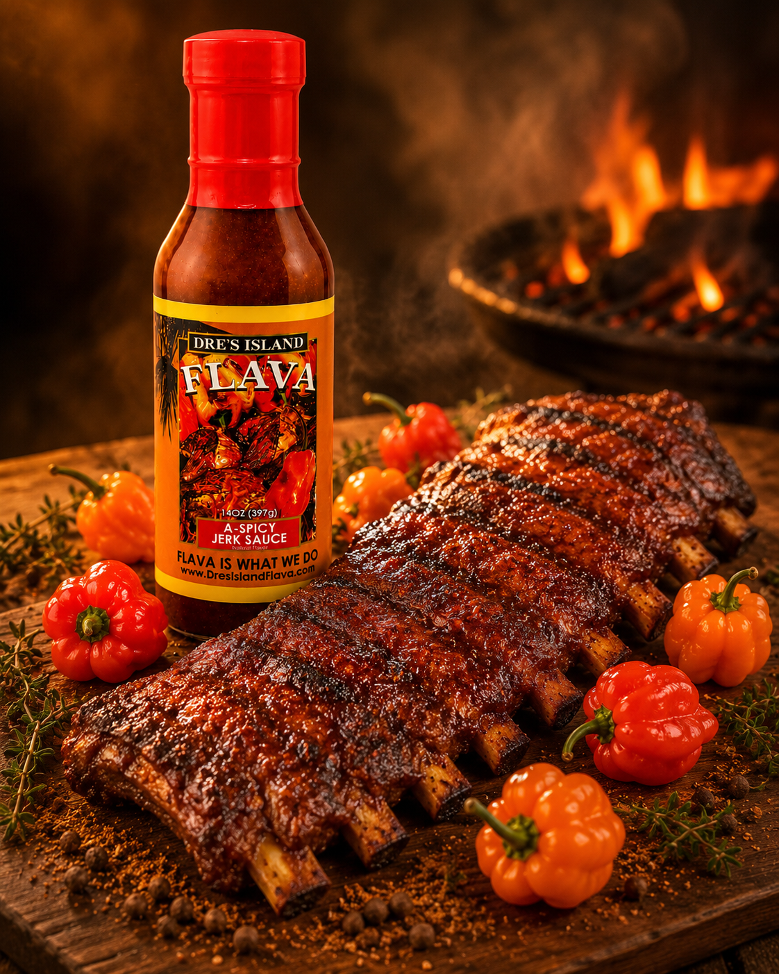 A-Spicy Jamaican Jerk Sauce product image