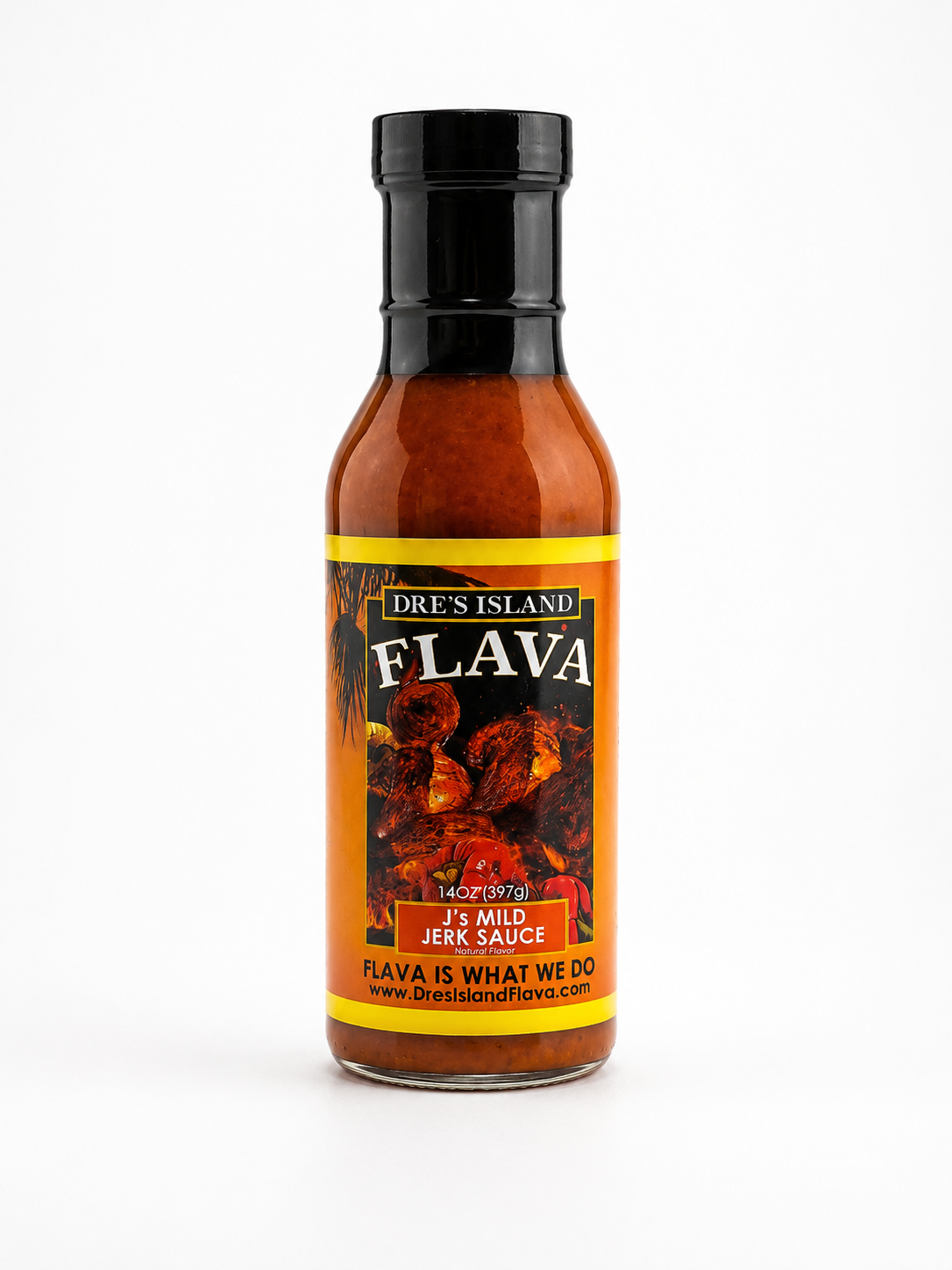 J’s Mild Jamaican Jerk Sauce by Dre’s Island Flava - 14 oz