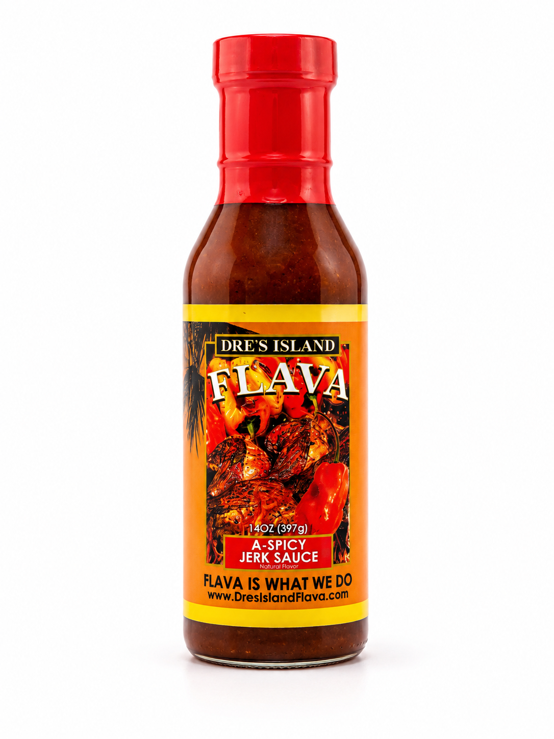 A-Spicy Jamaican Jerk Sauce by Dre’s Island Flava - 14 oz