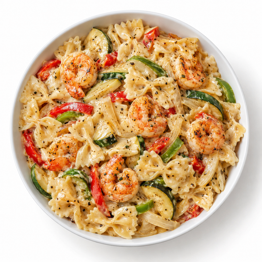 Dre’s Island Flava Shrimp Pasta